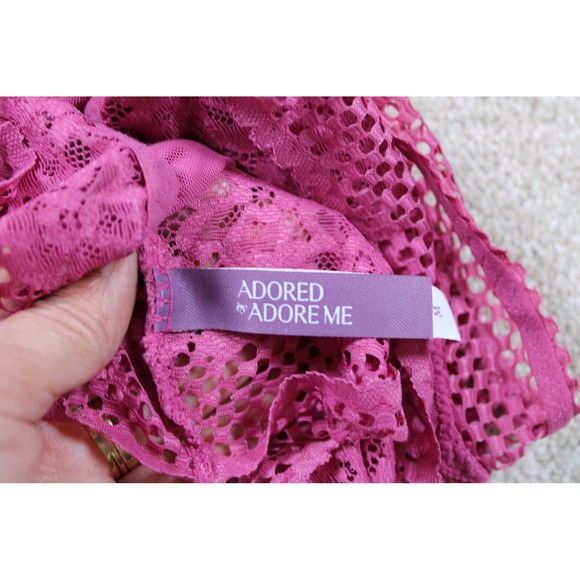 Adored by Adore Me Bralette Womens Medium Lace Sheer Wireless Floral Sexy‎ - Picture 2 of 6